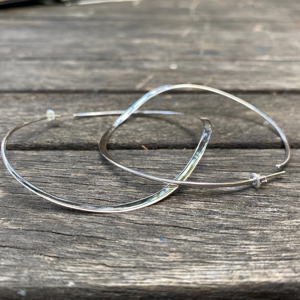 Sterling silver hoops